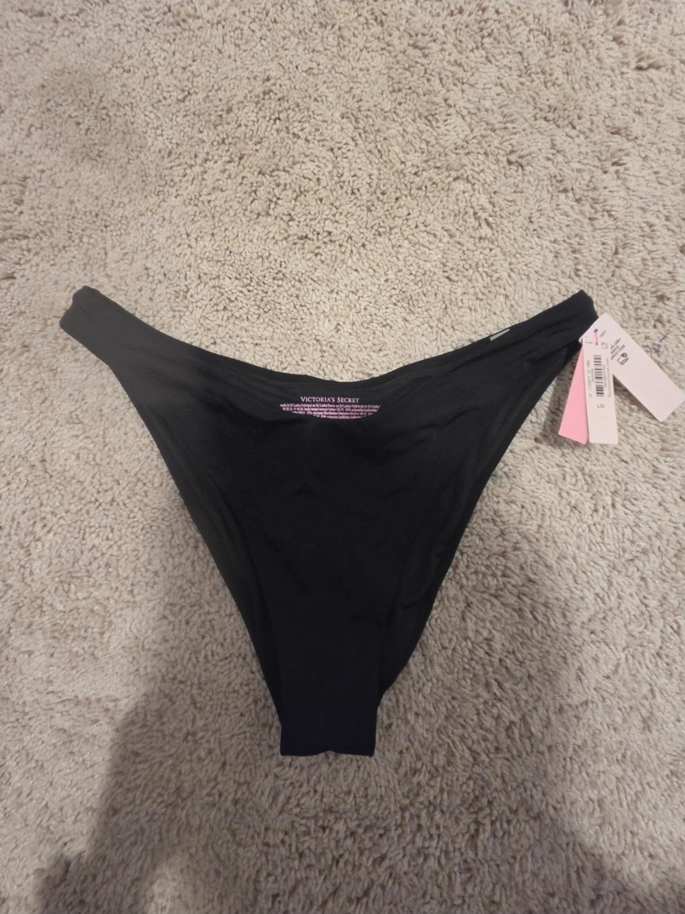 Victoria's Secret Black Seamless Cheeky Bathing Suit Bottoms - Low Rise